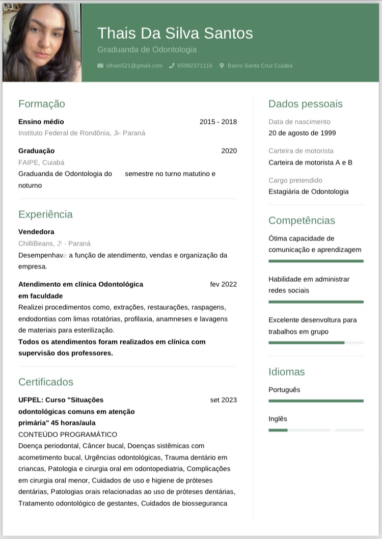 estagio em odontologia
