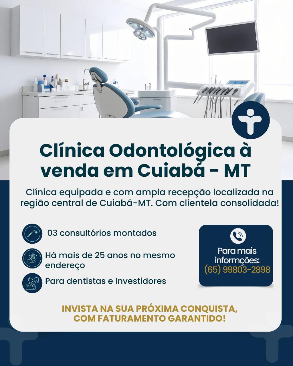 vENDO CLÍNICA ODONTOLÓGICA COMPLETA NA REGIÃO CENTRAL DE CUIABÁ 