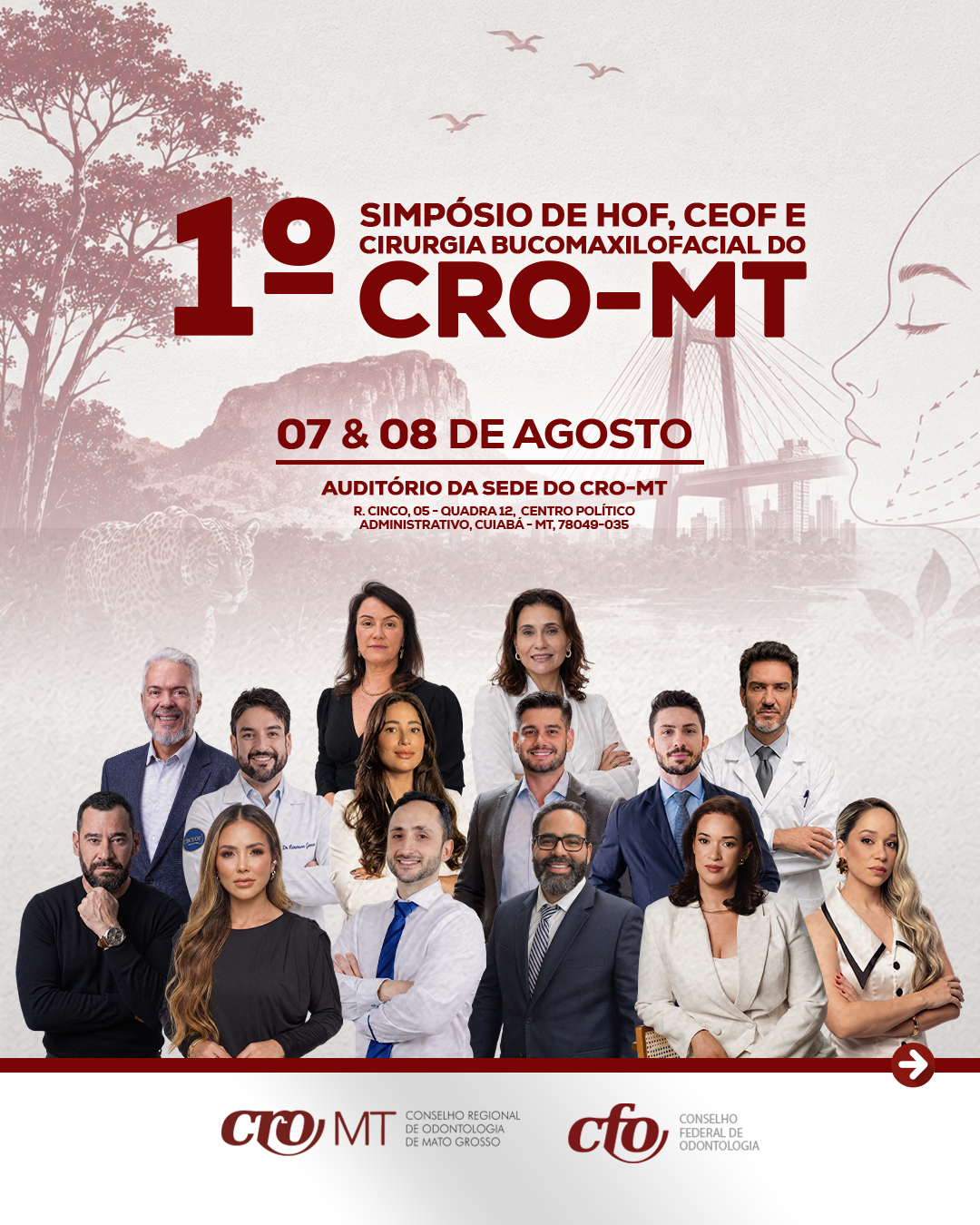 1º Simpósio de HOF, CEOF e Cirurgia Bucomaxilofacial do CRO 1º Simpósio de HOF, CEOF e Cirurgia Bucomaxilofacial do CRO
