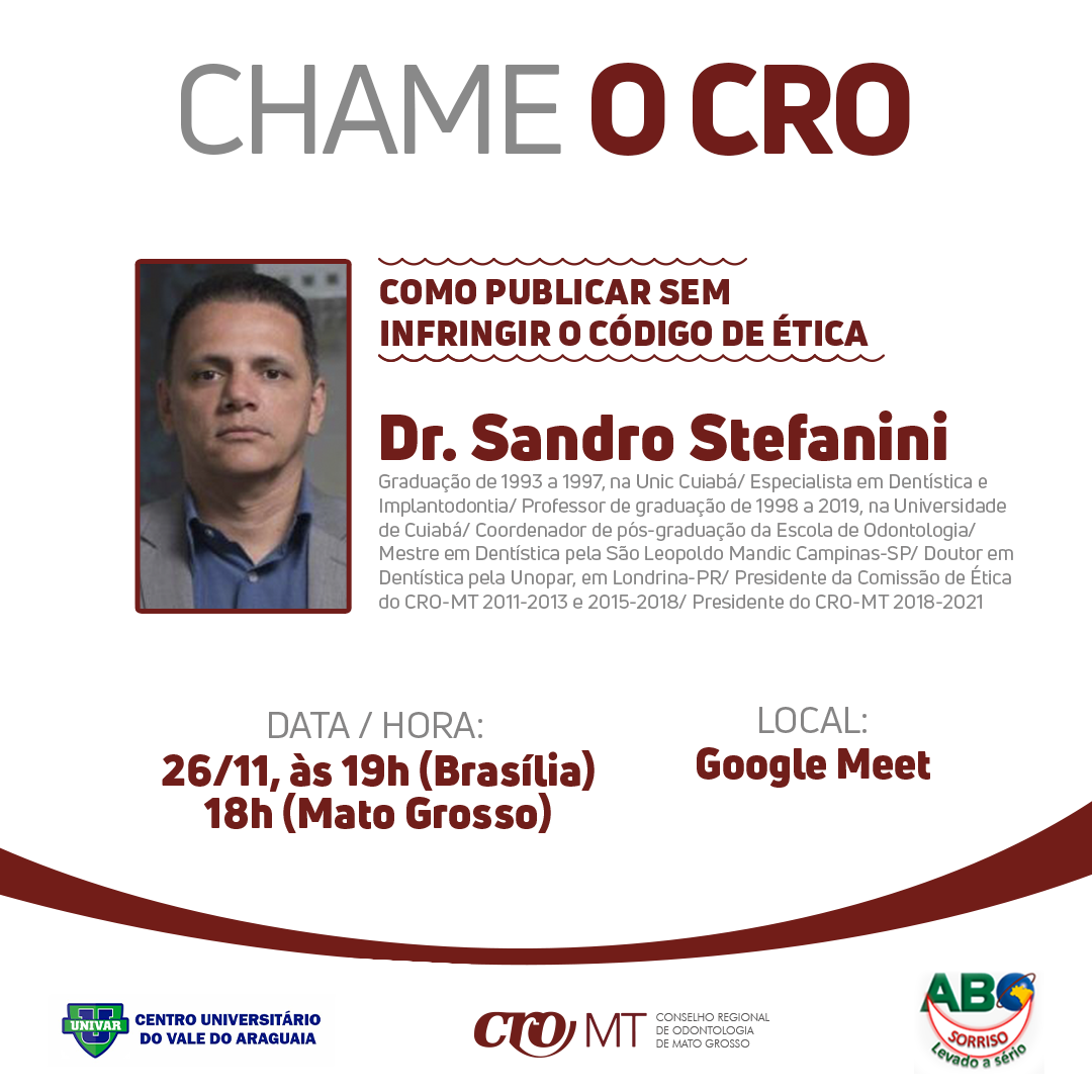 CHAME O CRO: Como publicar sem infringir o Código de Ética