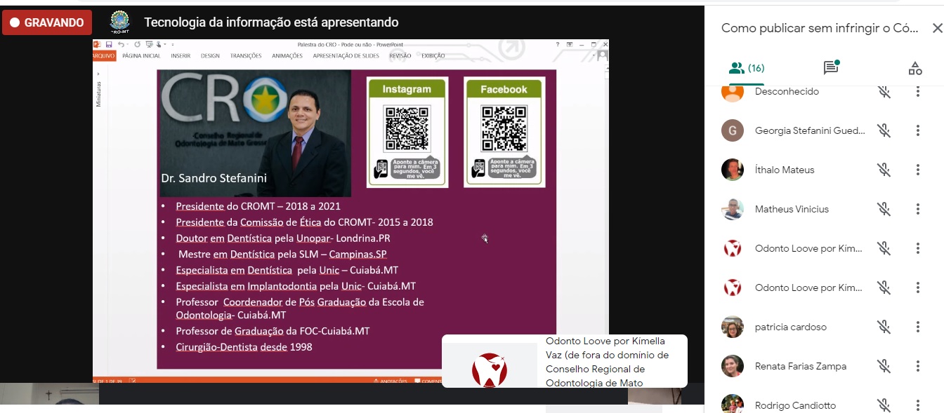 Código de ética é tema de 15º Chame o CRO
