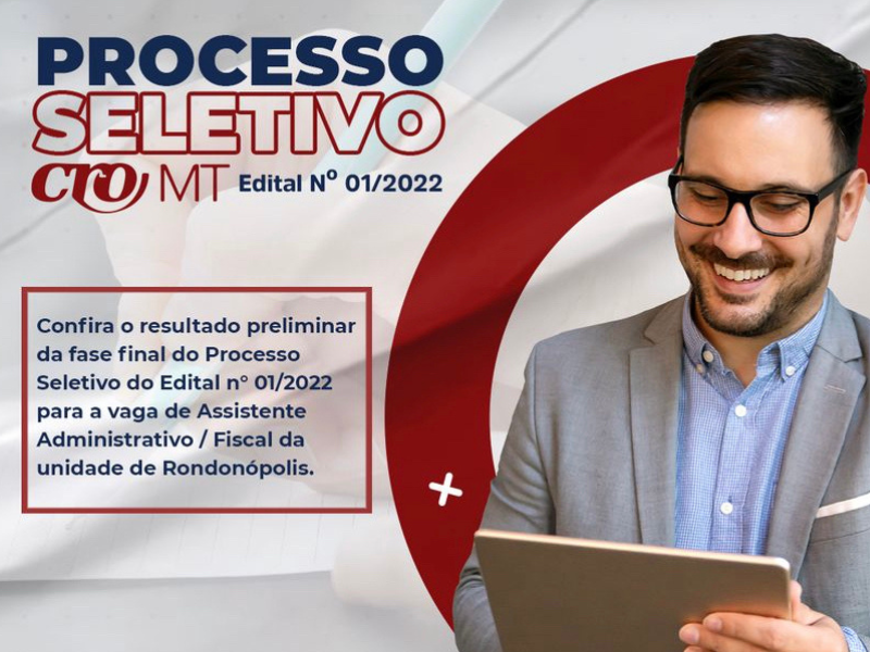 CRO-MT divulga resultado preliminar do Processo Seletivo