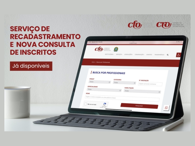 Atenção profissional: O recadastramento está disponível 