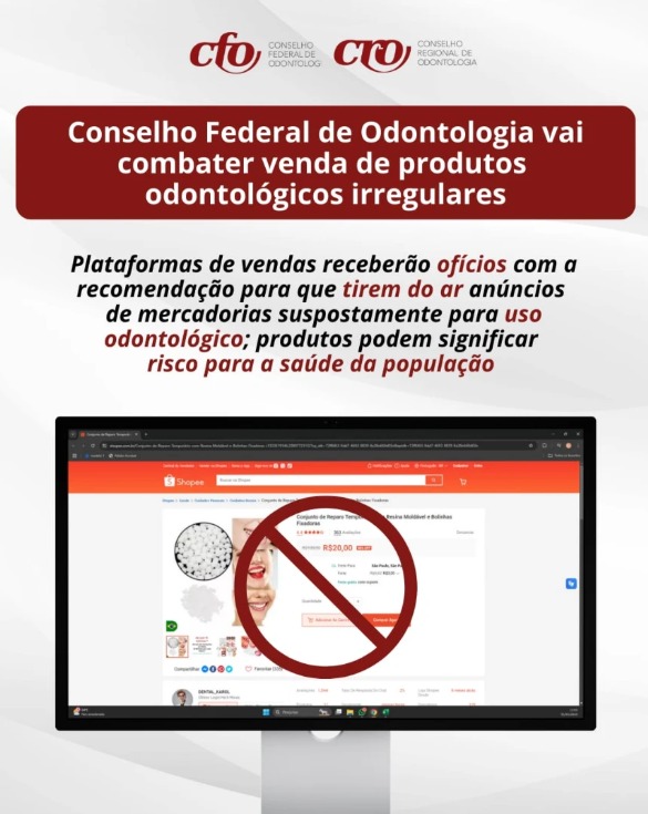 Combate à venda de produtos odontológicos irregulares