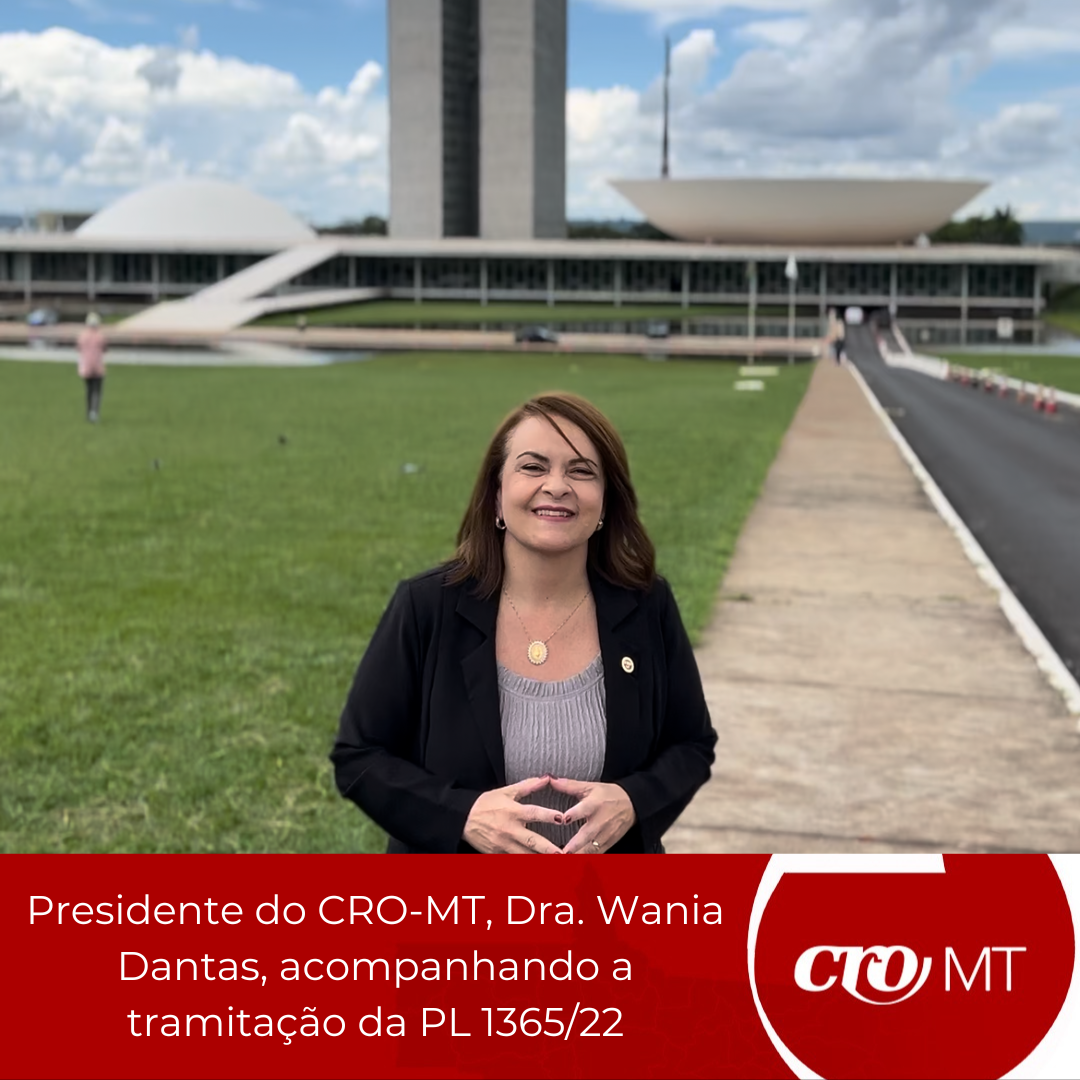 Presidente do CROMT acompanhando a tramitação da PL 1365/22