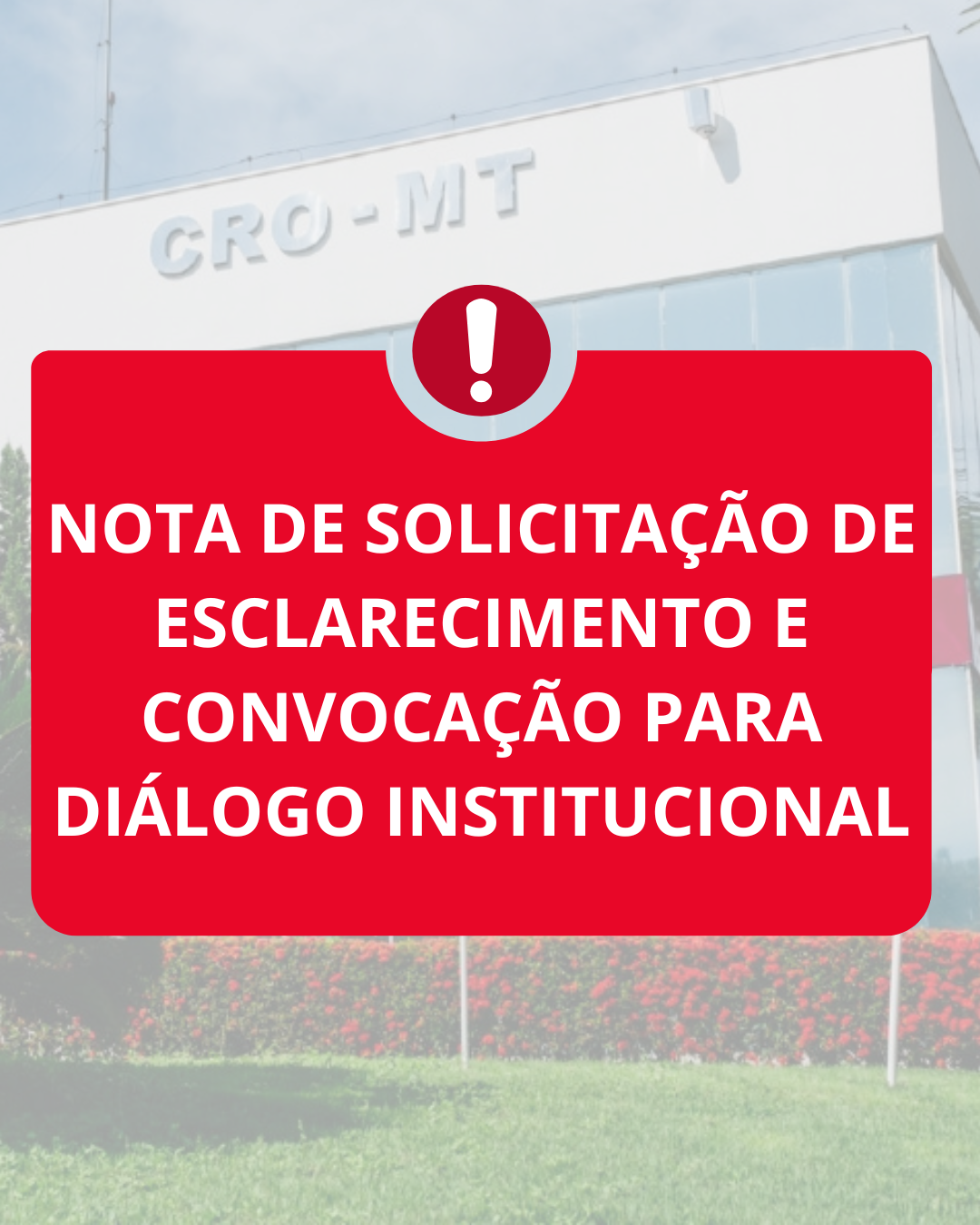 CRO-MT solicita esclarecimentos ao prefeito de Cuiabá