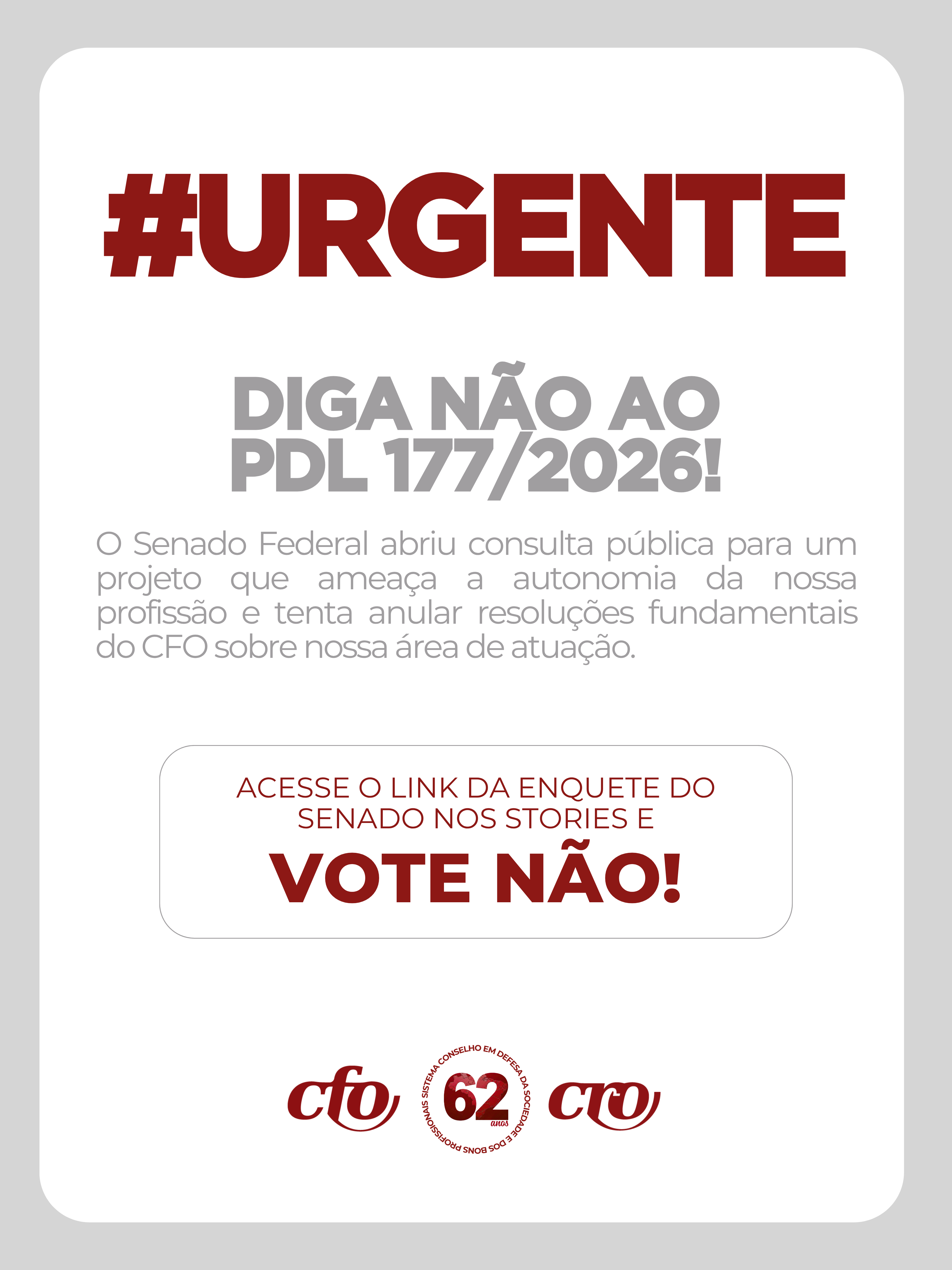 Vote NÃO ao PDL 177/2026