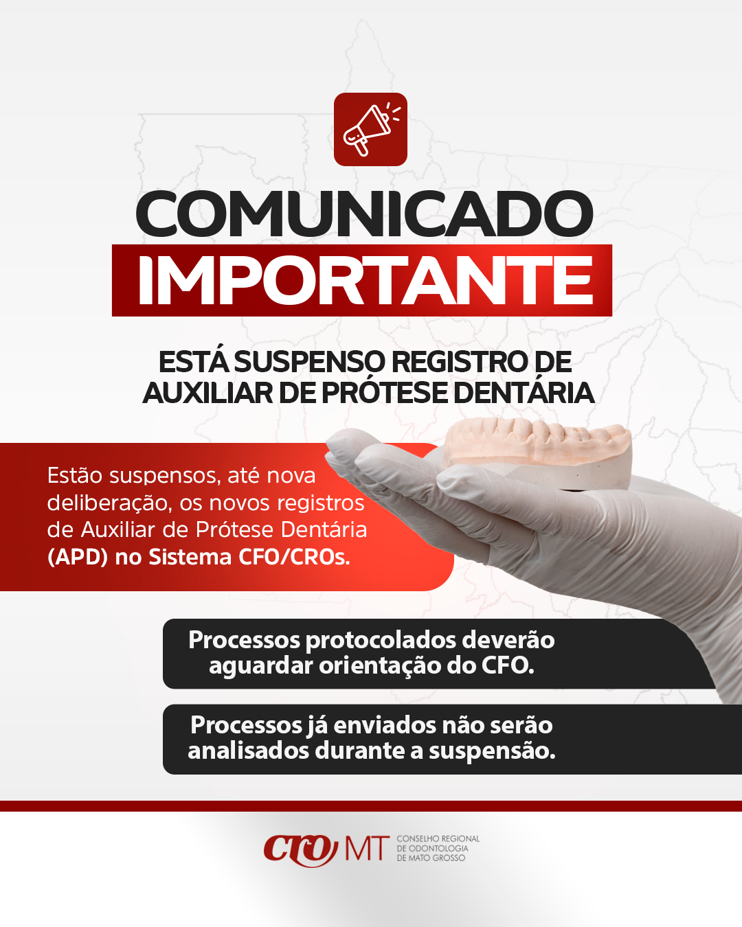 Suspensãom de novos registros de APD